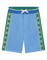 Jersey jogging shorts with DG logo band -  | Dolce & Gabbana