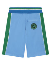 Jersey jogging shorts with DG logo band -  | Dolce & Gabbana