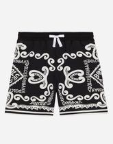 Jersey shorts with Marina print -  | Dolce & Gabbana