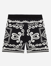 Jersey shorts with Marina print -  | Dolce & Gabbana