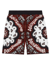 Jersey shorts with bandanna print -  | Dolce &amp; Gabbana