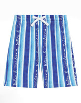 Fleece shorts with striped print -  | Dolce &amp; Gabbana