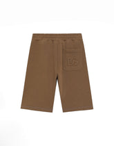 Fleece shorts with DG logo -  | Dolce &amp; Gabbana
