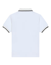Piqué polo shirt with DG logo embroidery -  | Dolce &amp; Gabbana