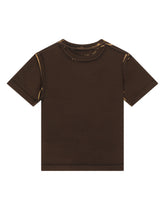 Short-sleeved jersey T-shirt with DG logo print -  | Dolce &amp; Gabbana
