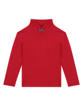 Jersey turtle-neck with DG logo embroidery -  | Dolce &amp; Gabbana