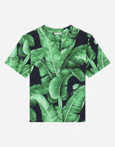 Jersey T-shirt with banana tree print -  | Dolce &amp; Gabbana