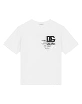 Short-sleeved jersey T-shirt with embroidery and print -  | Dolce & Gabbana