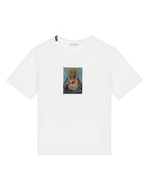 Short-sleeved jersey T-shirt with fusible rhinestones and print -  | Dolce & Gabbana