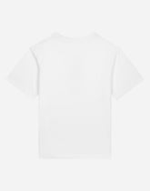 Anchor-print jersey T-shirt with DG logo embroidery -  | Dolce &amp; Gabbana