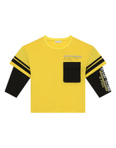 Long-sleeved nylon and jersey T-shirt -  | Dolce & Gabbana