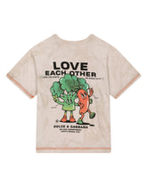 Tie-dye jersey T-shirt with patch -  | Dolce & Gabbana