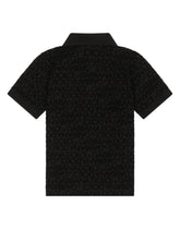 Short-sleeved polo-shirt with flocked print -  | Dolce & Gabbana