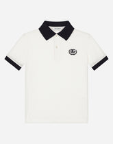 Piqué polo-shirt with DG logo -  | Dolce &amp; Gabbana