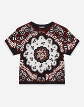 Jersey T-shirt with bandanna print -  | Dolce &amp; Gabbana