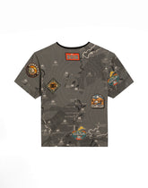 Oversized jersey T-shirt with map print -  | Dolce &amp; Gabbana