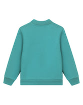 Round-neck jersey sweatshirt with logo embroidery -  | Dolce & Gabbana