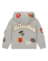 Hoodie with decorative patches -  | Dolce & Gabbana