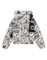 Jersey hoodie with graffiti print -  | Dolce & Gabbana