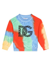 Tie-dye crew-neck sweatshirt with DG logo -  | Dolce & Gabbana