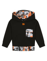 Jersey hoodie with camouflage details -  | Dolce & Gabbana