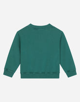 Jersey round-neck sweatshirt with DG logo patch -  | Dolce &amp; Gabbana