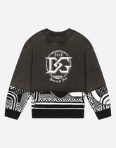 Jersey sweatshirt with DG bandanna logo print -  | Dolce &amp; Gabbana