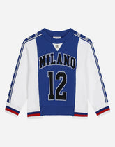 Jersey round-neck sweatshirt with DG logo band -  | Dolce &amp; Gabbana