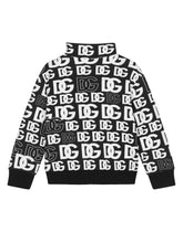 Zip-up jersey sweatshirt with DG logo print -  | Dolce & Gabbana