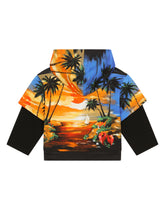 Jersey hoodie with Hawaiian print -  | Dolce &amp; Gabbana