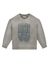 Jersey round-neck sweatshirt with DG laurel print -  | Dolce &amp; Gabbana