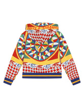 Zip-up hoodie with Carretto print -  | Dolce & Gabbana