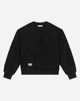 Jersey round-neck sweatshirt with patchwork -  | Dolce & Gabbana