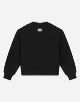 Jersey round-neck sweatshirt with patchwork -  | Dolce & Gabbana