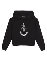 Jersey hoodie with DG anchor print -  | Dolce & Gabbana