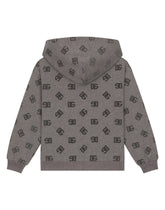 Hooded sweatshirt in jersey with DG logo print -  | Dolce &amp; Gabbana