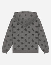 Hooded sweatshirt in jersey with DG logo print -  | Dolce &amp; Gabbana