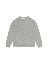Crew neck cashmere sweater with heritage embroidery -  | Dolce & Gabbana