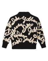 Round-neck pullover with logo embroidery -  | Dolce &amp; Gabbana