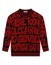 Round-neck jacquard sweater -  | Dolce &amp; Gabbana