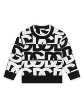 Round-neck sweater with jacquard DG logo -  | Dolce & Gabbana