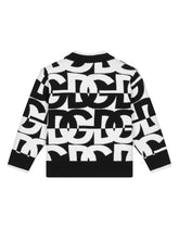Round-neck sweater with jacquard DG logo -  | Dolce & Gabbana