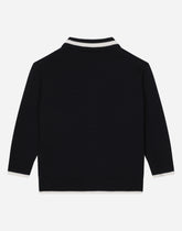 Jacquard knit cardigan with patches and buttons -  | Dolce &amp; Gabbana