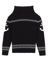 Plain-knit cotton turtle-neck with intarsia detailing -  | Dolce & Gabbana