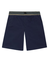 Gabardine shorts with rabbit-print belt -  | Dolce & Gabbana