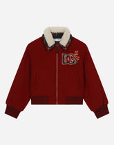 Wool-blend jacket with DG logo and floral detailing -  | Dolce &amp; Gabbana