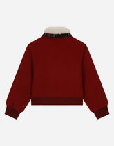 Wool-blend jacket with DG logo and floral detailing -  | Dolce &amp; Gabbana