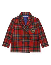 Double-breasted wool tartan jacket -  | Dolce & Gabbana