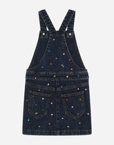 Dungarees with multi-colored fusible rhinestones -  | Dolce &amp; Gabbana