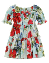Garden-print poplin midi dress -  | Dolce & Gabbana